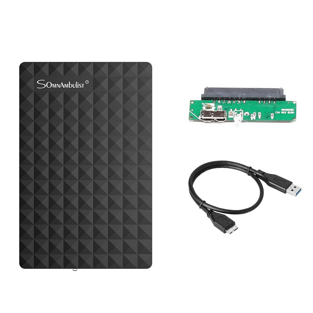 Usb 3.0 High Speed 2.5 Inch Externe Sata Hdd Mobiele Harde Schijf Doos: Black