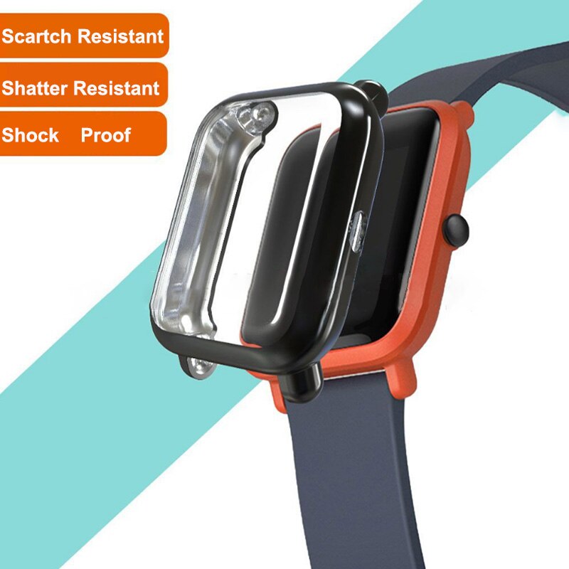 Amazfit Bip U S Lite futerał ochronny z folią do akcesoriów Amazfit GTS 3 2 Mini Bumper TPU obudowa ochronna