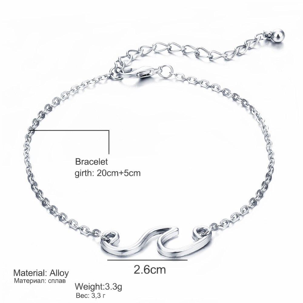 Bohemian Vintage Zilveren Kleur Golf Been Chain Enkelband Voor Vrouwen Mode Strand Enkelbandje Zomer Enkelbanden Voet Sieraden