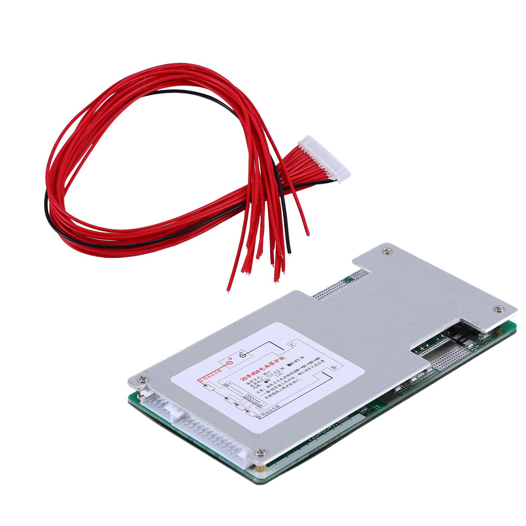 Hacken-2X 20S 60V 45A Lifepo4 Batterieschutzplatine BMS PCB mit Gleichgewicht für Motorrad E-Fahrrad Rolle