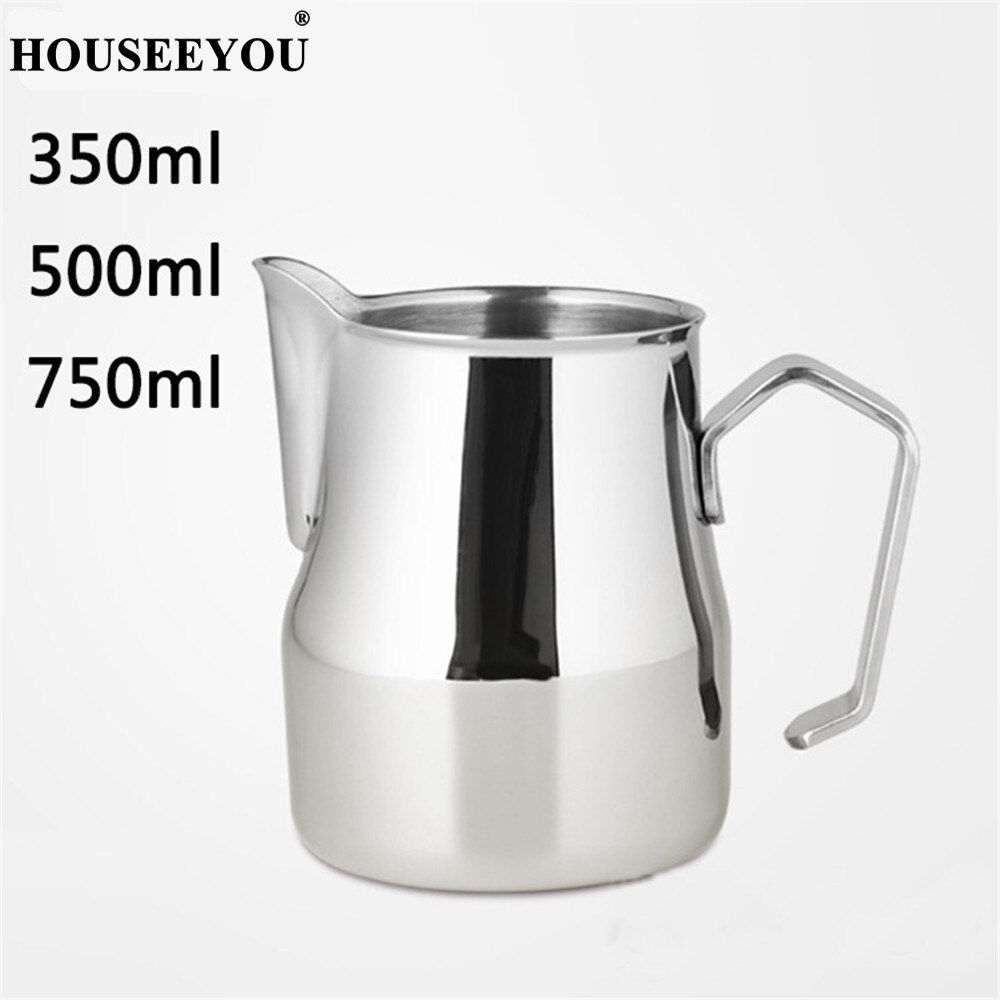 Jarra de acero inoxidable para espumar leche, jarra para Espresso, café Latte, herramientas para bebidas, manualidades Barista, novedad