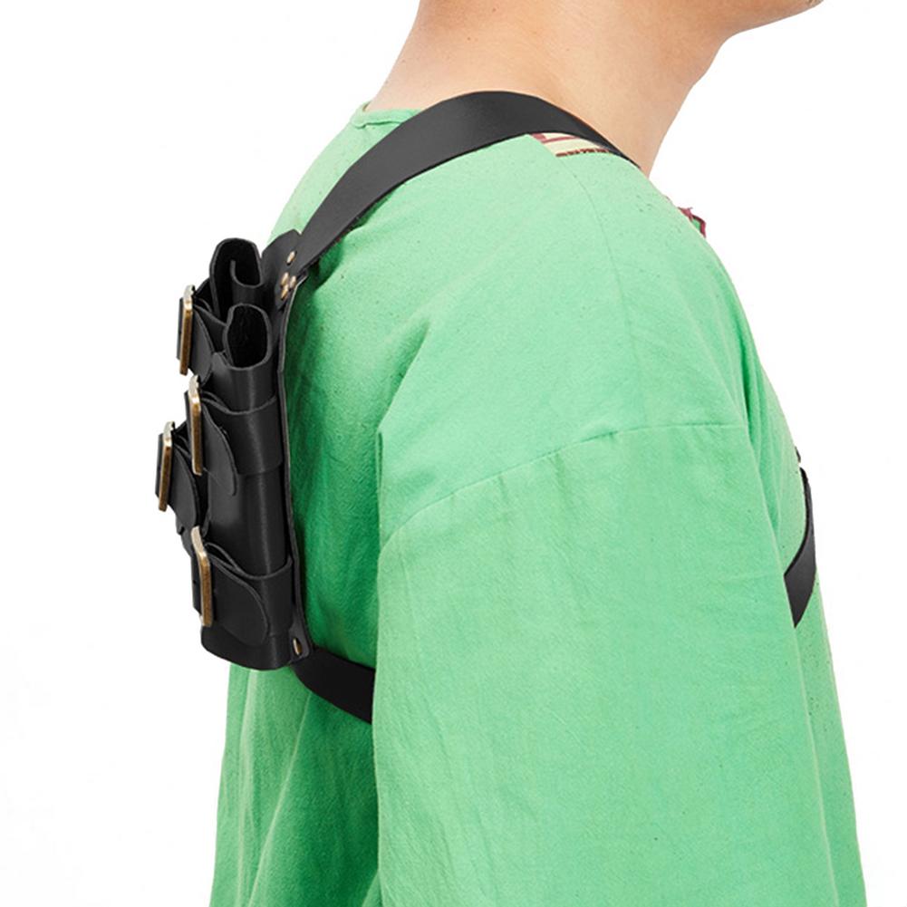Medieval Sword Scabbard Shoulder Back Sheath Holder Frog For Men Larp Ninja Warrior Costume Leather Buckle Strap Rapier Holster