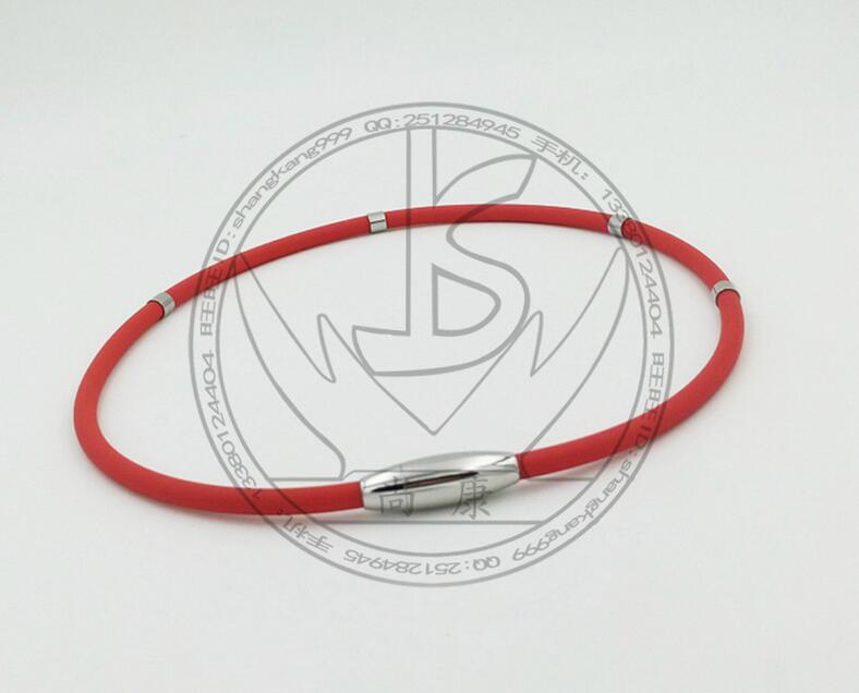 Trasporto libero della Corea del sud di moda collana di alta qualità titanium germanio collana, il magnetico terapeutico titanium collana: red / 48cm