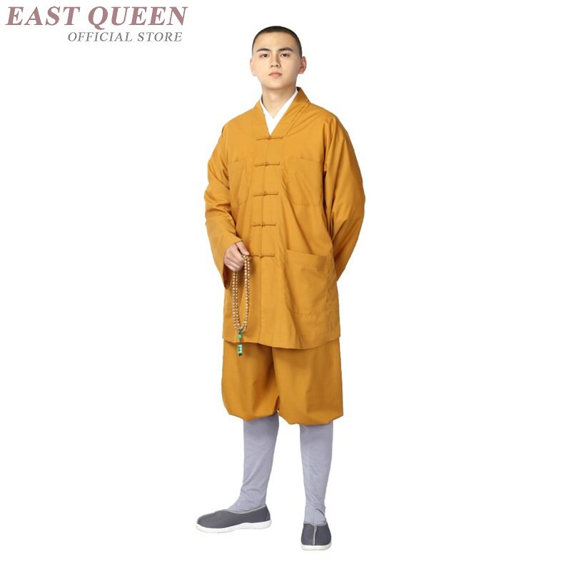 Boeddhistische monnik gewaden kleding kostuum shaolin monnik kleding boeddhistische monnik kleding uniform meditatie kleding KK2221 Y