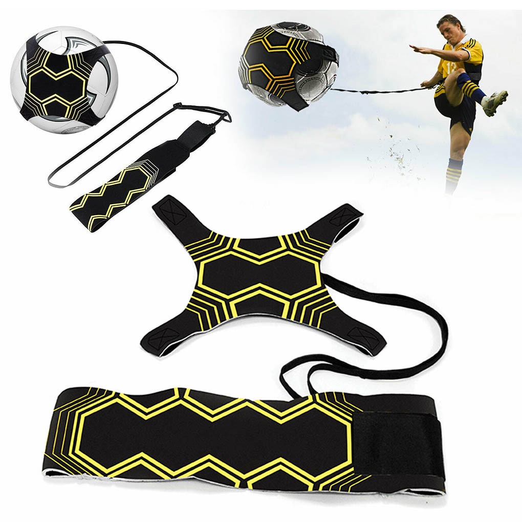 Children Soccer Kick Trainer Kids Elastic Adjustable Soccer Football Kick Training Assistance Ball