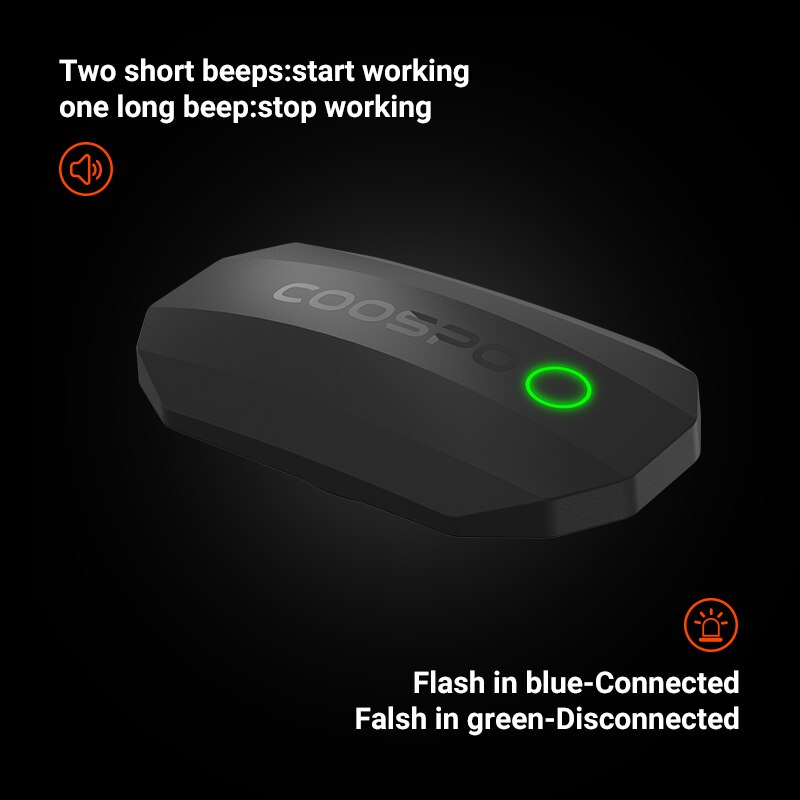 CooSpo-Monitor de ritmo cardíaco para el pecho H808S, Bluetooth ANT +, resistente al agua, para correr al aire libre, ciclismo, ordenador para bicicleta Wahoo Garmin