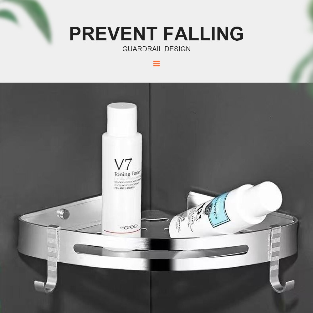 Bathroom Shelf Shower Storage Rack Wall Triangle Storage Standing Shelves Shampoo Holder No Drill Punching Bathroom Accessories