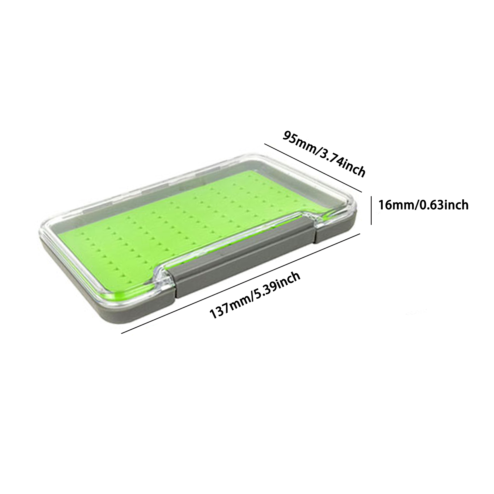 Aventik 100% Waterproof Fly Box Silicone Transparent Fishing Box Fishing Storage: Light Grey