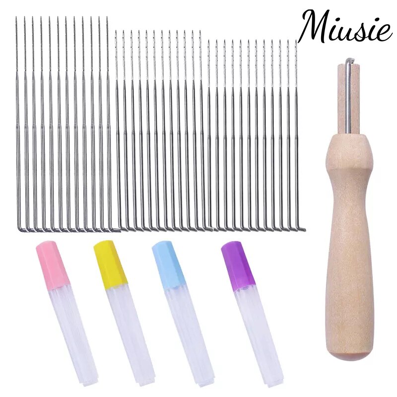 11 PCS Needle Felting Needle Felting Kit Diy Wool Felt Needle Felting Kit Diy with Punch Tool Handle Wool Felt Pocked Needles