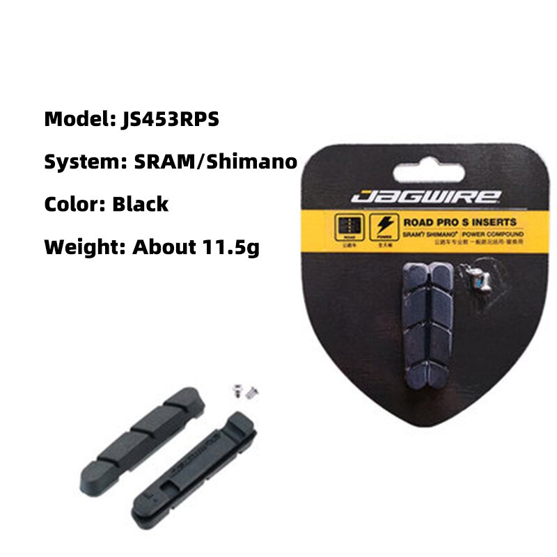 Jagwire Mountain Road Bike Brake Pads CP/SRAM/Shimano System Carbon Rim Ultralight Brake Pad Safety Non-Slip Bicycle Accessories: JS453RPS