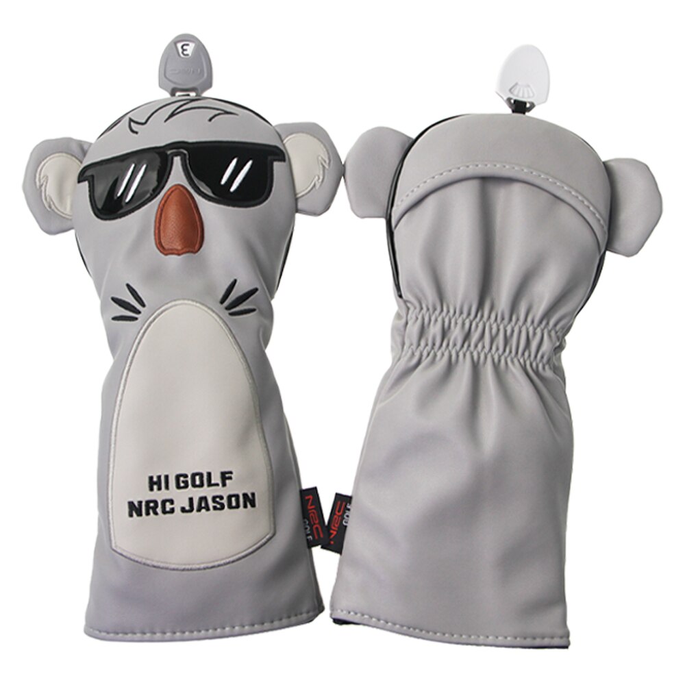 1Set Universele Golf Club Head Covers Protector Driver Hout Headcovers Set Koala