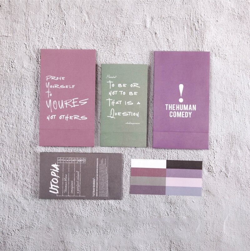 Mr paper Washi paper bag mini Stand up Retro Pote Bags Letter Life Art Open Top Packing paper Treat Bag: I