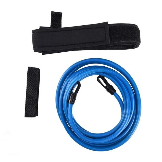 Cinturón elástico de resistencia para Entrenamiento de natación, cuerda de seguridad ajustable de 3/4m, tubos de látex, banda de cuerda elástica para natación: Blue-3m