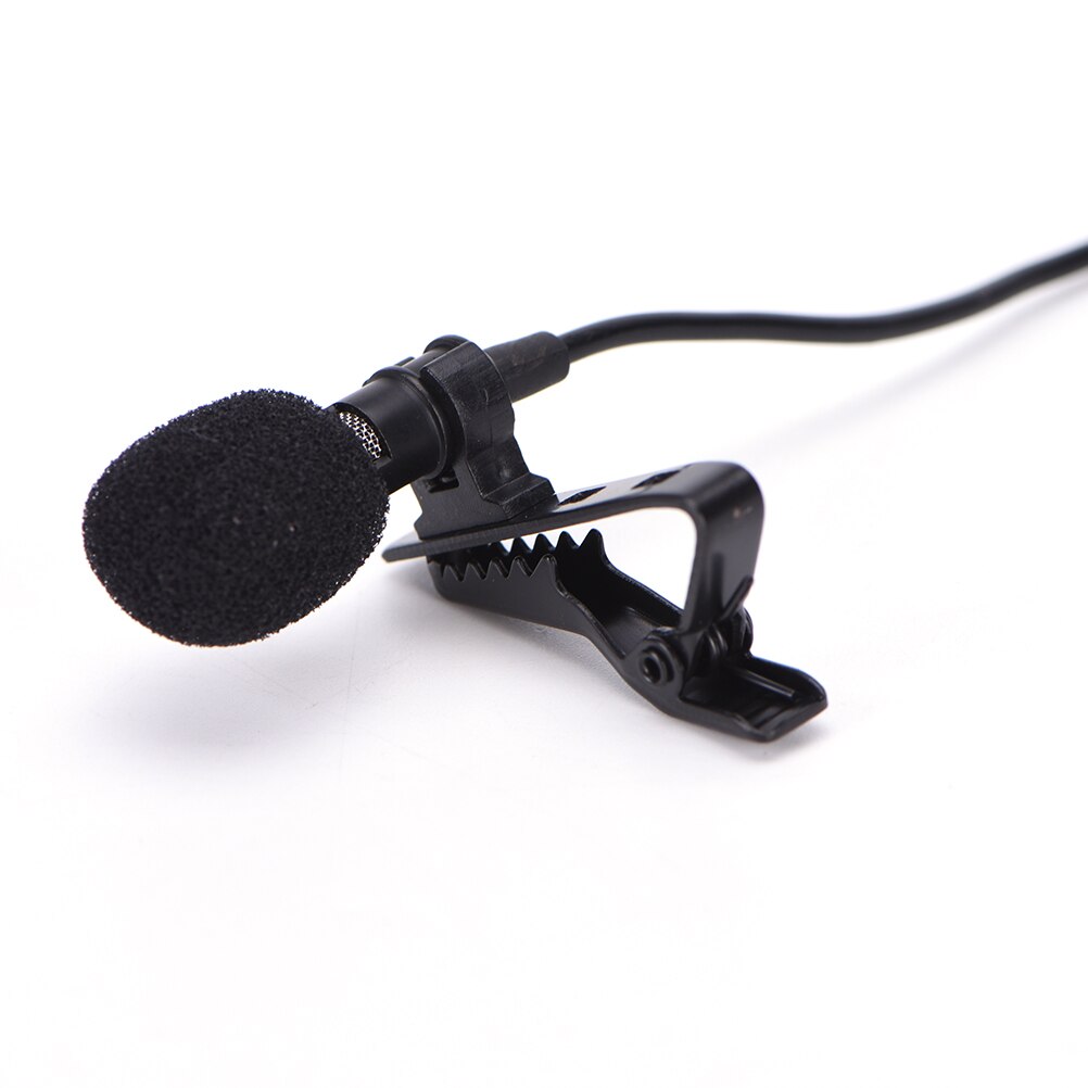 1pcs Clip-on Lavalier Microphone 3.5mm Mini Wired Condenser Microphone For Smartphones Laptop Micro