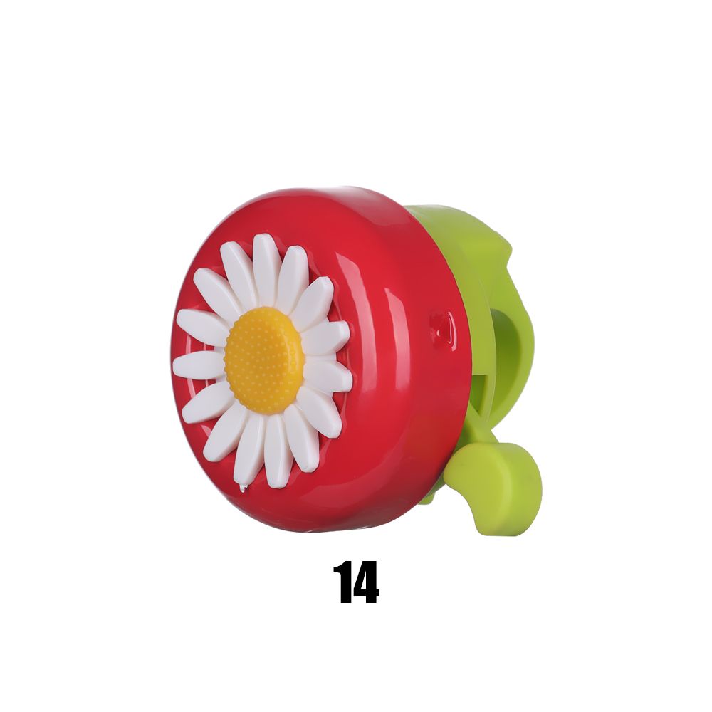Timbre de bicicleta divertido para niños, bocina de bicicleta con flor de Margarita, anillo de Ciclismo de seguridad para niñas, Alarma para manillares, campana de bicicleta multicolor: Gris claro