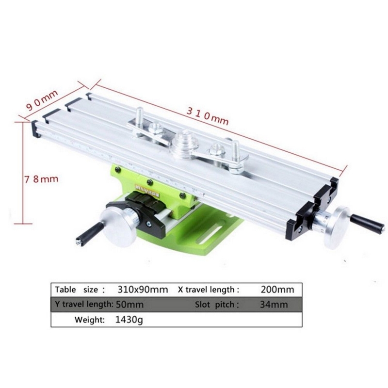 Workbench Work Table Compound Bench Drilling Slide Table Worktable Multifunction Milling Vise Machine for Bench Drill Stand DIY