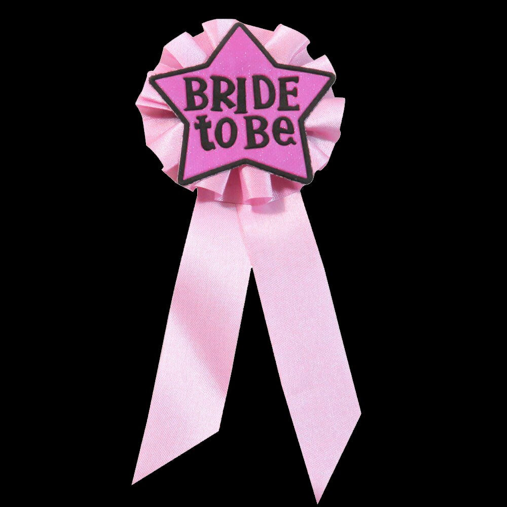3 stuks lichtroze lint badge glitter roze knoop zwarte opdruk ster bruid aanstaande vrijgezellenfeest broche verjaardag prinses