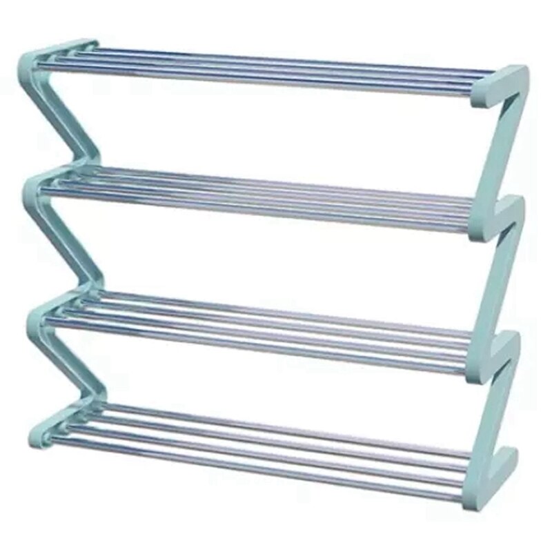 Shoe Rack Stackable Small Shoe Rack, Lightweight Shoe Shelf Storage Organizer for Entryway, Hallway and Close: Blue
