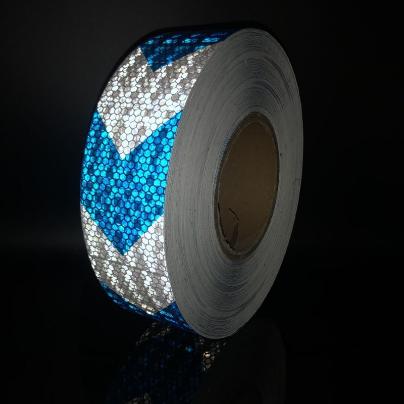 Rollo de pegatinas reflectantes para coche, tira de advertencia decorativa, película segura para motocicleta y coche, cinta de seguridad para carretera, 5cm x 50m