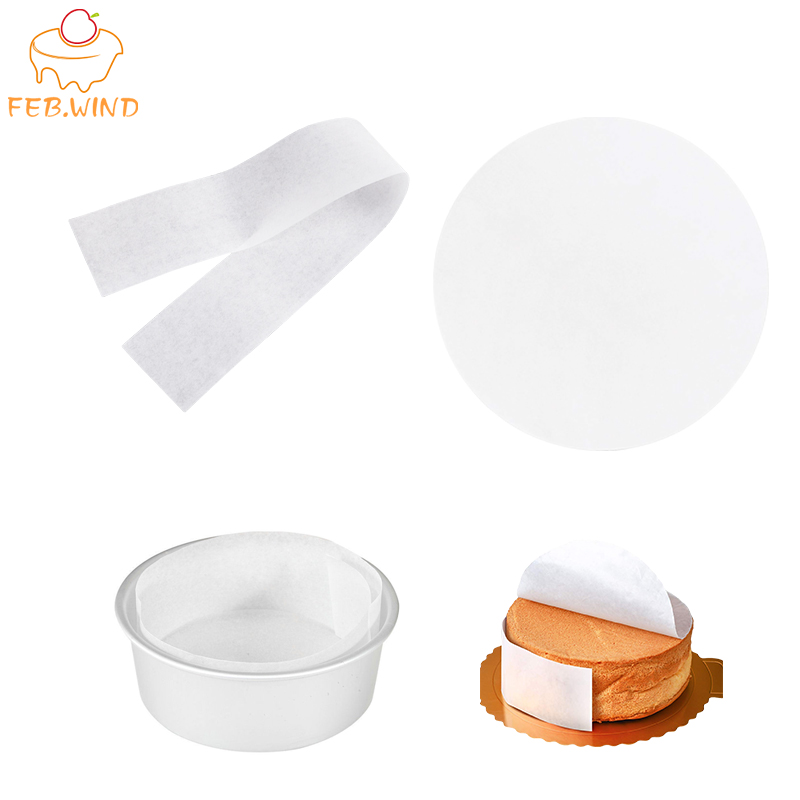 Set Of 100 Non Stick Cake Tin Liners Lining Round Cake Pan Liner Baking Tin Parchment Paper Side Liner For Cheesecake Pan C143