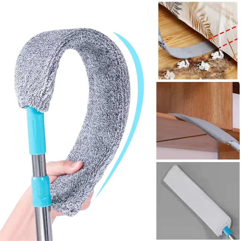 UNTIOR-fregonas para polvo de mango largo, fregonas para limpieza de suelo y techo, limpiador de polvo para fondo de cama, cepillo para quitar el polvo del sofá, herramienta de limpieza del hogar