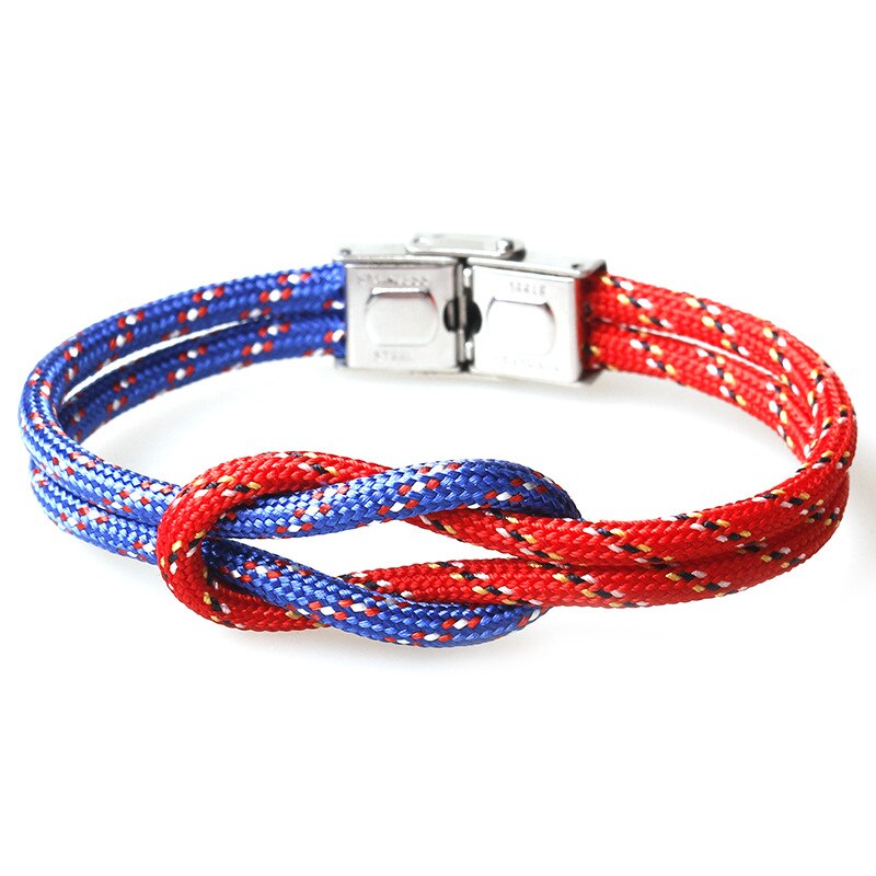 Trend Charm Paraplu Touw Gevlochten Armband Mannen Homme Femme Roestvrij Stalen Gesp Handmatige Diy Paar Armbanden Voor Vrouwen: 652