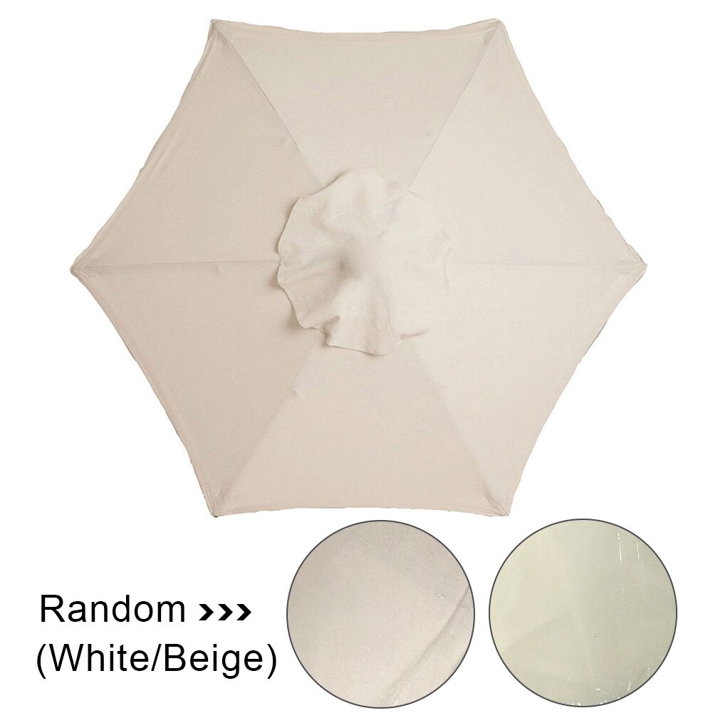 Umbrella Replacement Canopy Keep Cool Thick Polyester Waterproof Easy Install Parasol Shade Garden For Patio Outdoor Anti UV: Beige