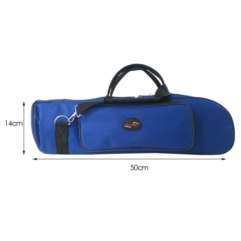 Duoer Draagbare Trompet Bag Case 8Mm Spons Zachte Gig Bag Duurzaam Dubbele Ritsen Met Verstelbare Schouderband