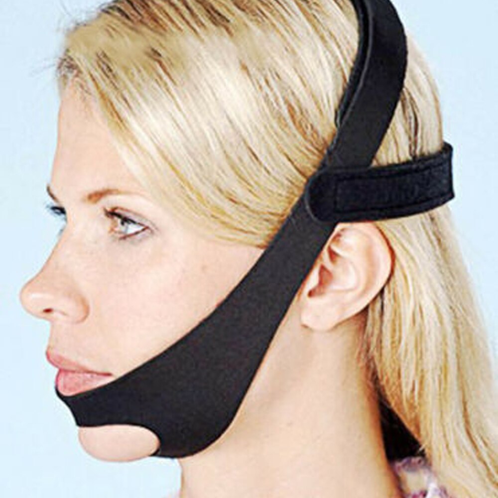 Anti snarkning bälte sömn sluta snarkning hakband apné hakstöd band för kvinnor man vård sova vårdverktyg