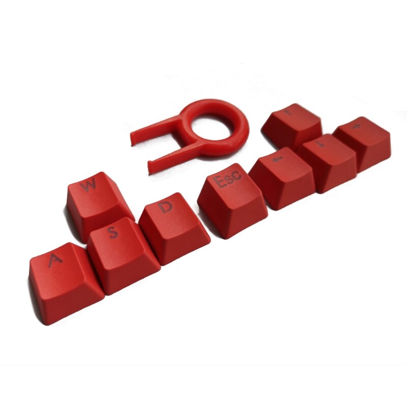 Teclas retroiluminadas PBT, 9 teclas, WASD/ESC/Direction con tirador de tapa de llave para interruptor MX R91A