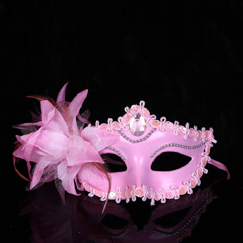 Tanz Party Diamant venezia nische Maske Feder Blume Hochzeit Karneval Leistung Kostüm sexy Dame Maske Maskerade Weihnachten