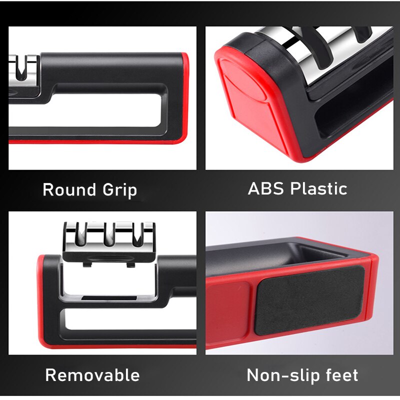 3 Fasen Messenslijper Messen Whetstone Tungsten Diamond Keramische Professionele Keuken Puntenslijper Quick Tool