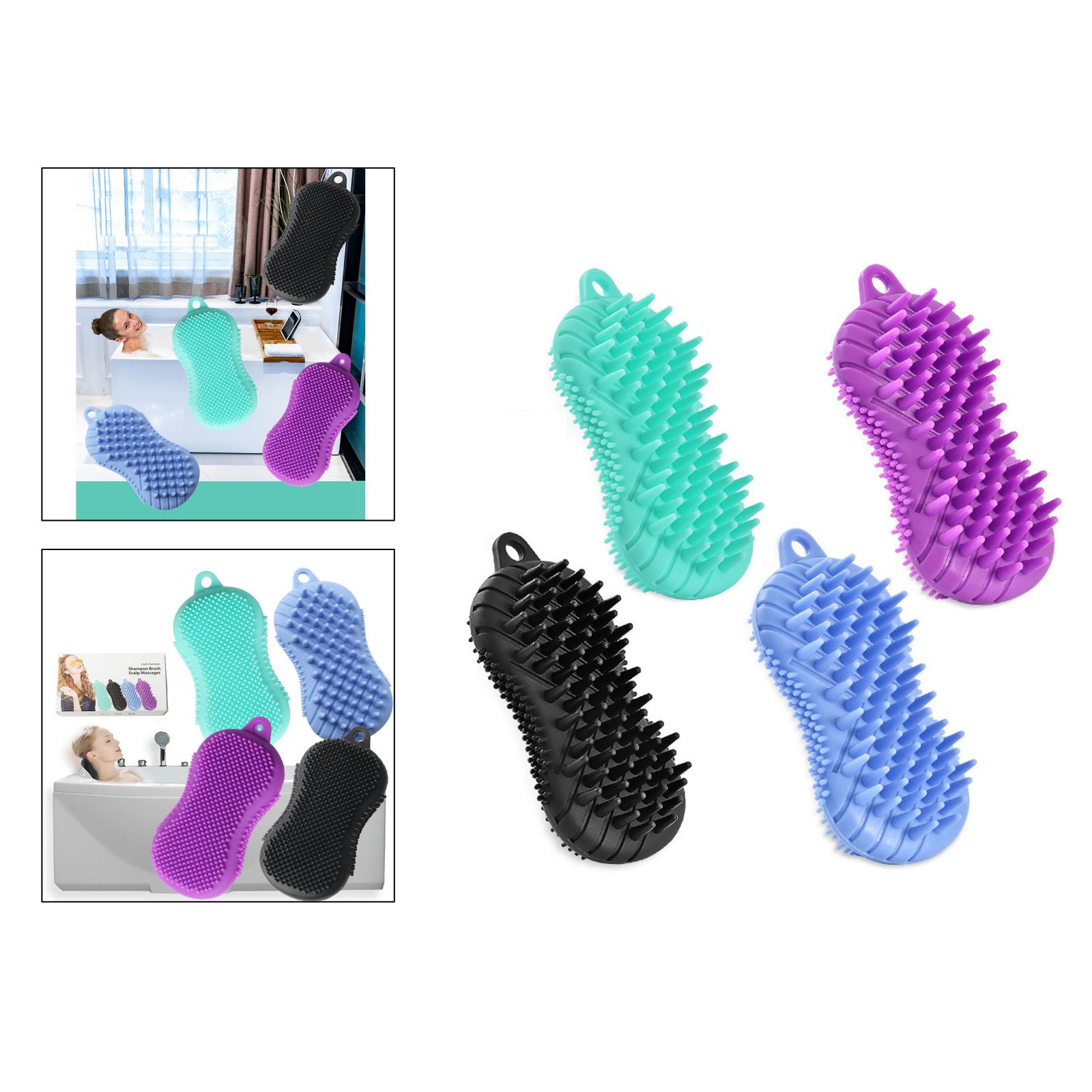 Silicone Bath Body Brush, Exfoliating Body Scrub Brush, Shower Brush with Ultra Soft Texture, Lathers Well, Eco Friendly