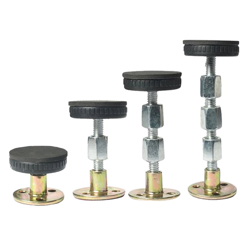 Verstelbaar bedframe, hoofdbord, stopper, anti-shake - muur ijzeren bedframe stopper schroefdraad bed muur hoofdeinde bedstopper anti-shake tool gereedschap voor bedden schuine banken 2 stuks zwart