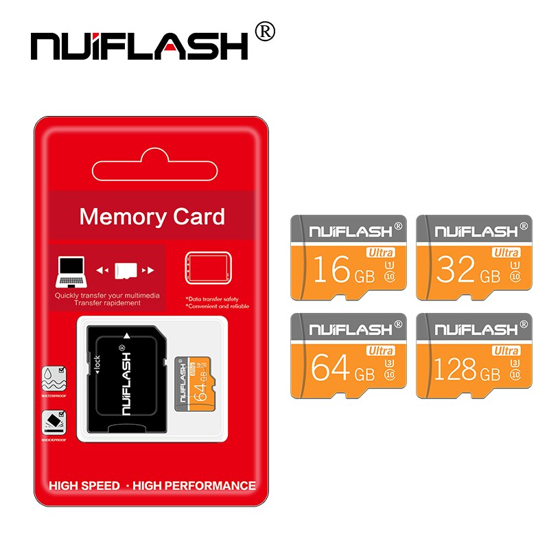 Nuiflash Micro Sd 128Gb 64Gb 32Gb 16Gb 80 Mb/s Tf Usb Flash Geheugenkaart Microsd 8Gb/48 Mb/s Class10