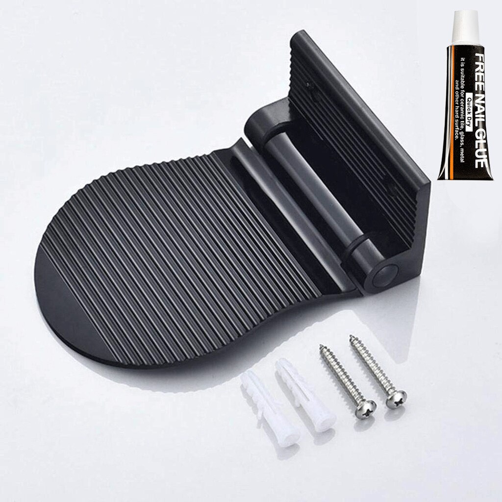 Shower Step- Aluminum Alloy Bathroom Foot Rest Shower Shaving Foot Rest Step Shower Step Leg Aid for Home Hotel Bathroom Use: Black