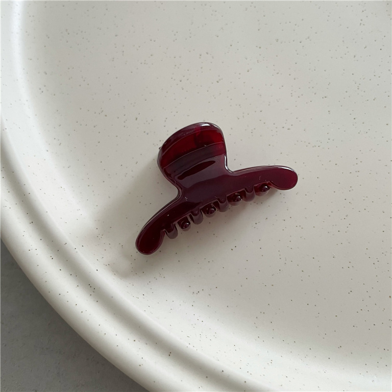 Pinza de pelo acrílica de color con textura de gelatina, flequillo lateral rectangular geométrico de tamaño pequeño, Pinza de agarre pequeña, accesorios para el cabello versión coreana