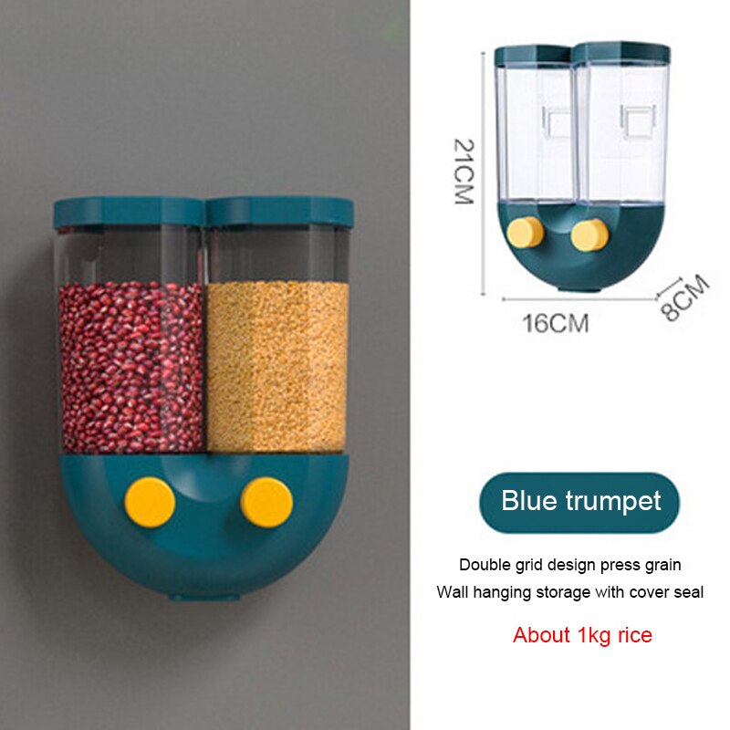 S/L Wall-mounted Grain Storage Box Sealed Househol... – Grandado