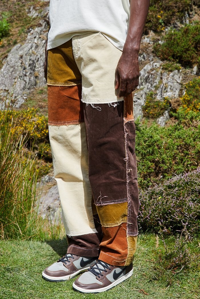 Pantalones vaqueros de pierna recta para hombre, estilo otoño y primavera, deshilachados, con retazos de colores, corte holgado,