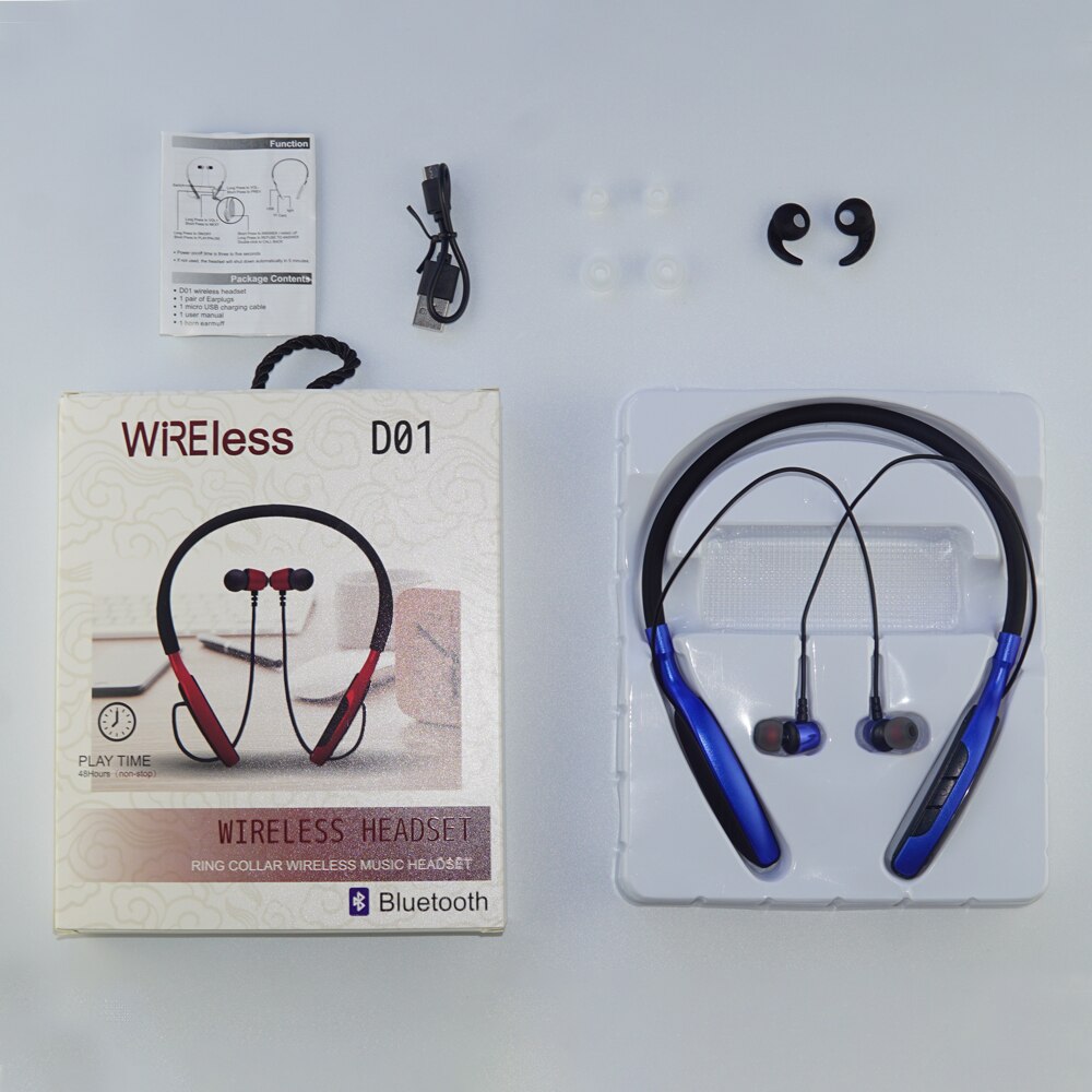 Sports Running Wireless Bluetooth Earphones Magnetic Headset IPX5 Waterproof Sport Sweatproof earbuds with Mic Support TF card: Y1-blue