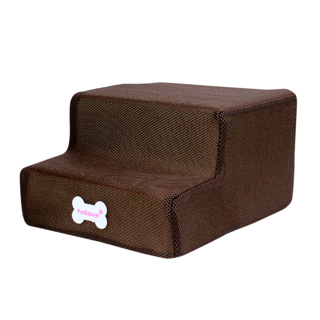 Breathable Mesh Foldable Pet Stairs Detachable Pet Bed Cat Dog Ramp 3 Steps Puppy Dog Non-slip 2 Steps Pet Stairs Dog Access: C