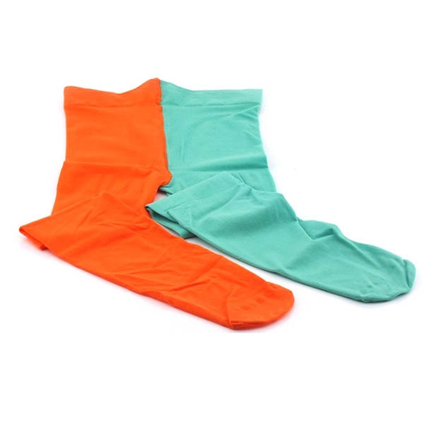 Nyeste trendy slik farve piger børn to-farve sømløs strømpebukser legging