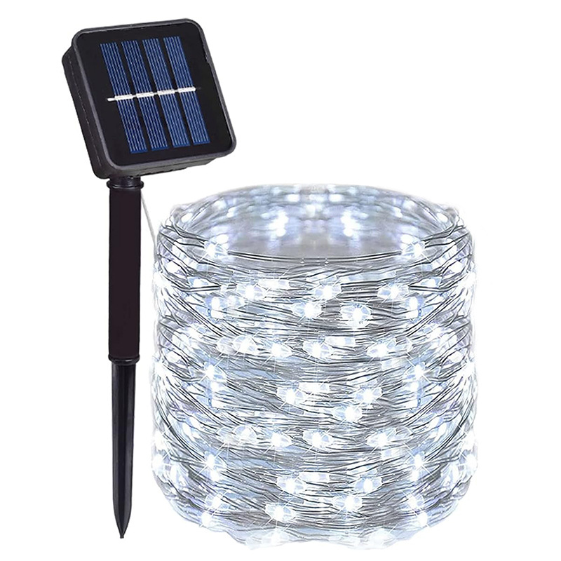 8 Lighting Modes Copper Wire String Lights Solar Outdoor Garden Lights Suitable for Christmas Wedding Bar Street Tree Displays: Orange / 0-5W