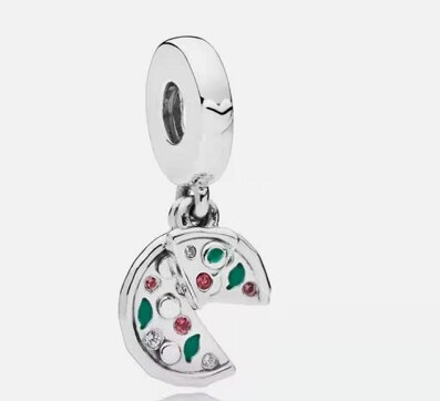 S925 Momente Kleine Pavé O-förmigen Charme Anhänger, exquisite Und Hohe Schmuck Für Frauen Als Fit Original Armband: PD717