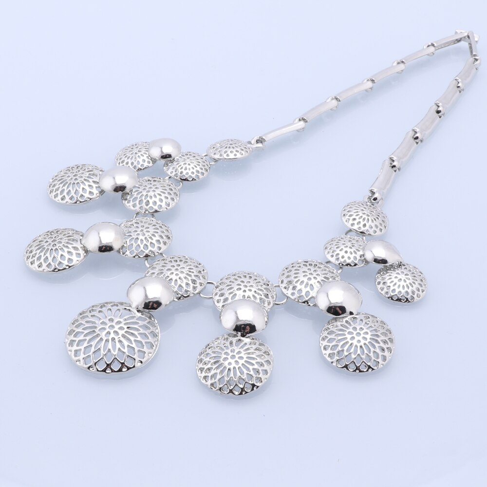 Ensemble de bijoux de mariage pour femme éthiopienne, classique, couleur or, dubaï, collier, boucles d&#39;oreilles, bague, Bracelet