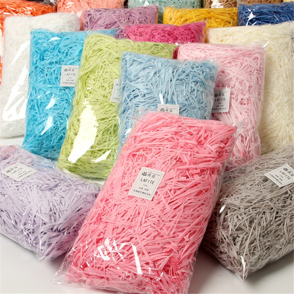 100g diy-papier raffia versnipperde confetti doos vulling materiaal tissue voor babyshower bruiloft verjaardag kerst benodigdheden