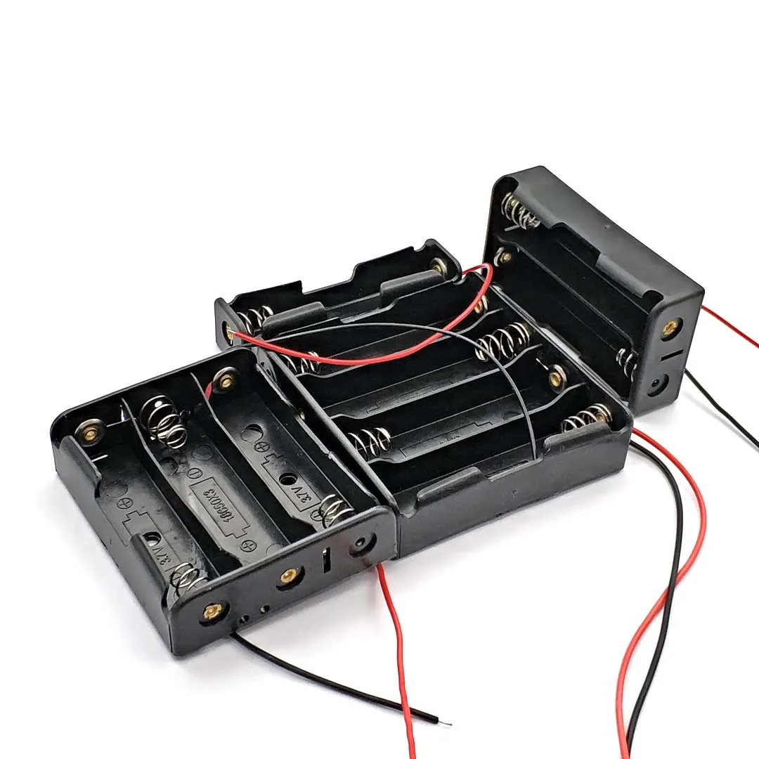 18650 Batterie-Aufbewahrungsbox, DIY 1/2/3/4 Slot Weg DIY Batterien, Clip-Halfter, Behälter mit Draht-Blei-Stift