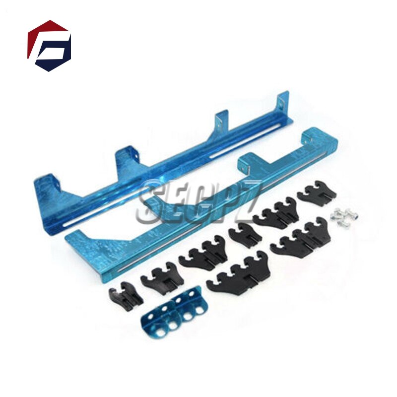 Chrome Linear Spark Plug Wire Separators Divider Loom Black Valve Cover 350 Auto Distribution Frame Distribution Clamp