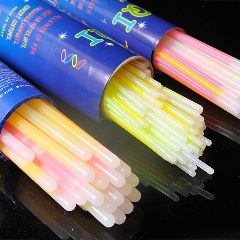 50Pcs Multifunction Colorful Luminous Party Fluorescence Light Glow Sticks Bracelets Necklaces Neon For Party Wedding Props