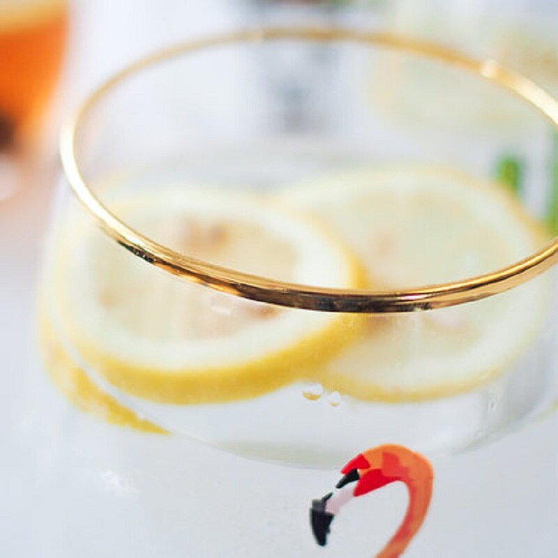 Kerst Glas flamingo water glas vruchtensap melk cup yoghurt sneeuw glas.
